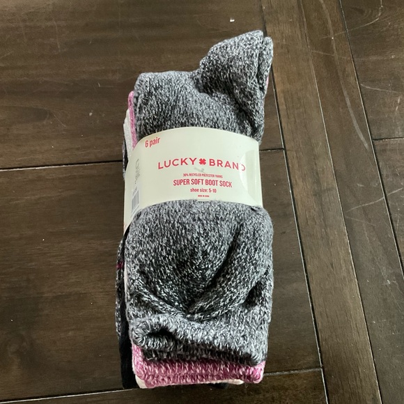 6Pair Lucky Brand Super Soft Boot Sock - Picture 4 of 5